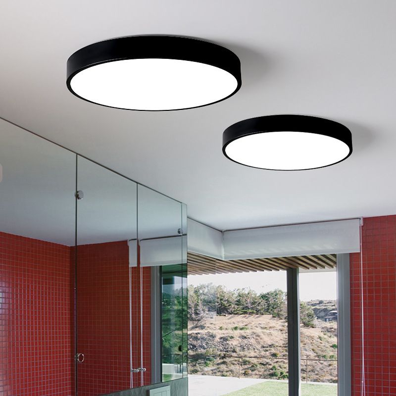 Nórdico Macaron Metal LED Ceiling Flushmount con Acrílico Sombra para la habitación de los niños