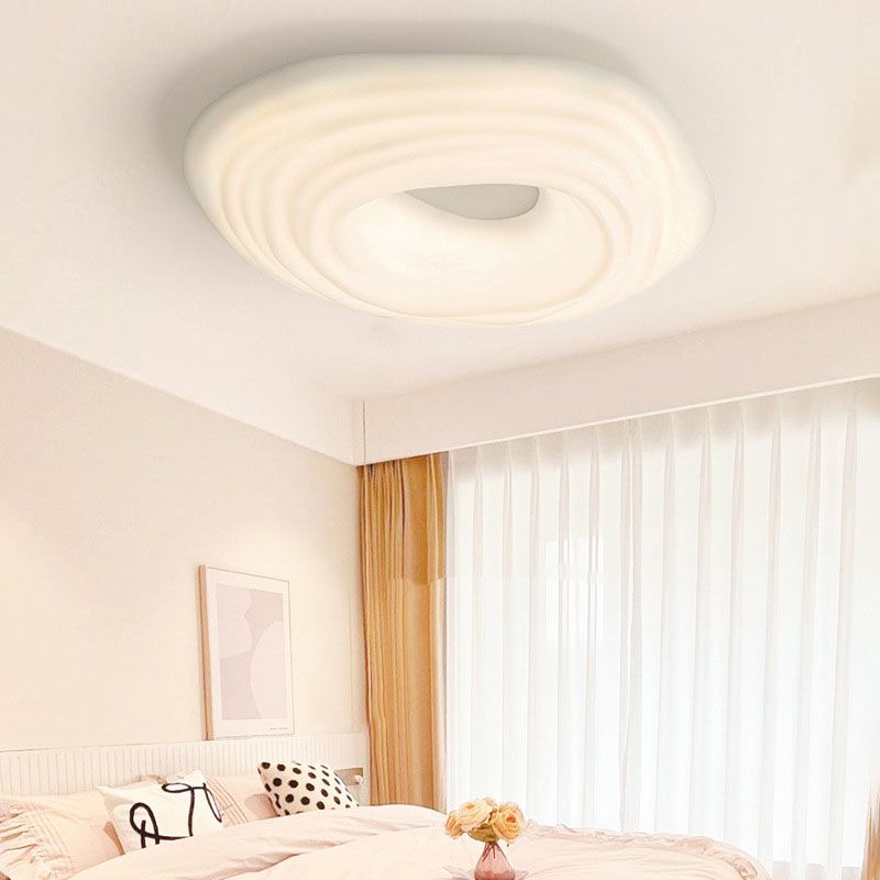 Single White Modernism Flush Mount Lighting Acrylic Ceiling Light for Foyer