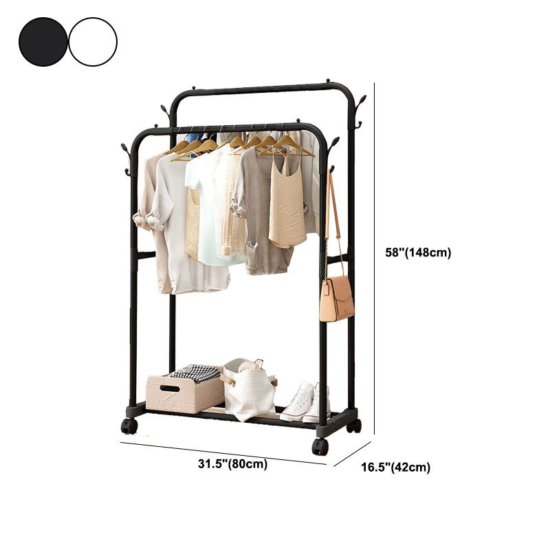 Modern Style Metallic Coat Rack Free Standing Hooks Design Coat Rack With Shelves