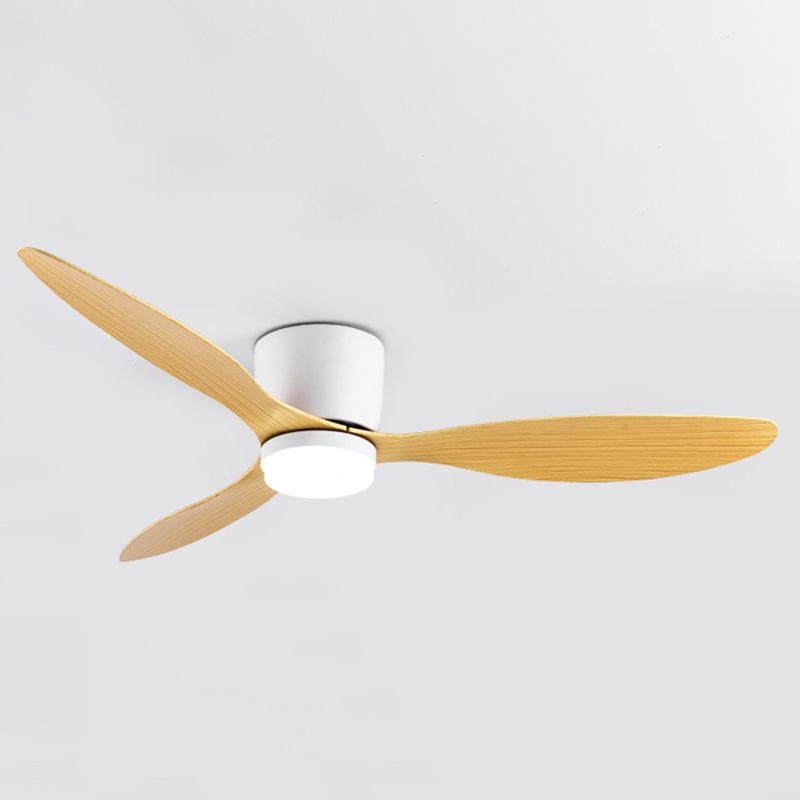 Minimalist LED Ceiling Fan Flush in Black / White 3 - Blades Fan Ceiling