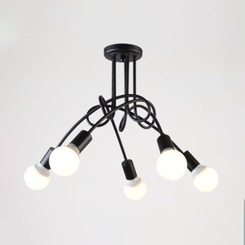 Industrial Ceiling Lamp Simple Flush Mount Light Fixture for Bedroom