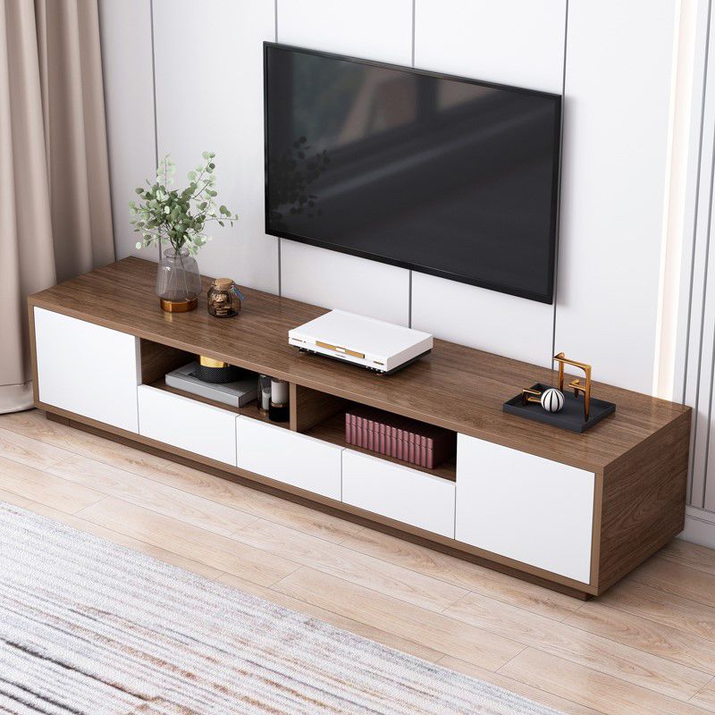 Wooden TV Stand Console Scandinavian TV Media Stand with Drawers