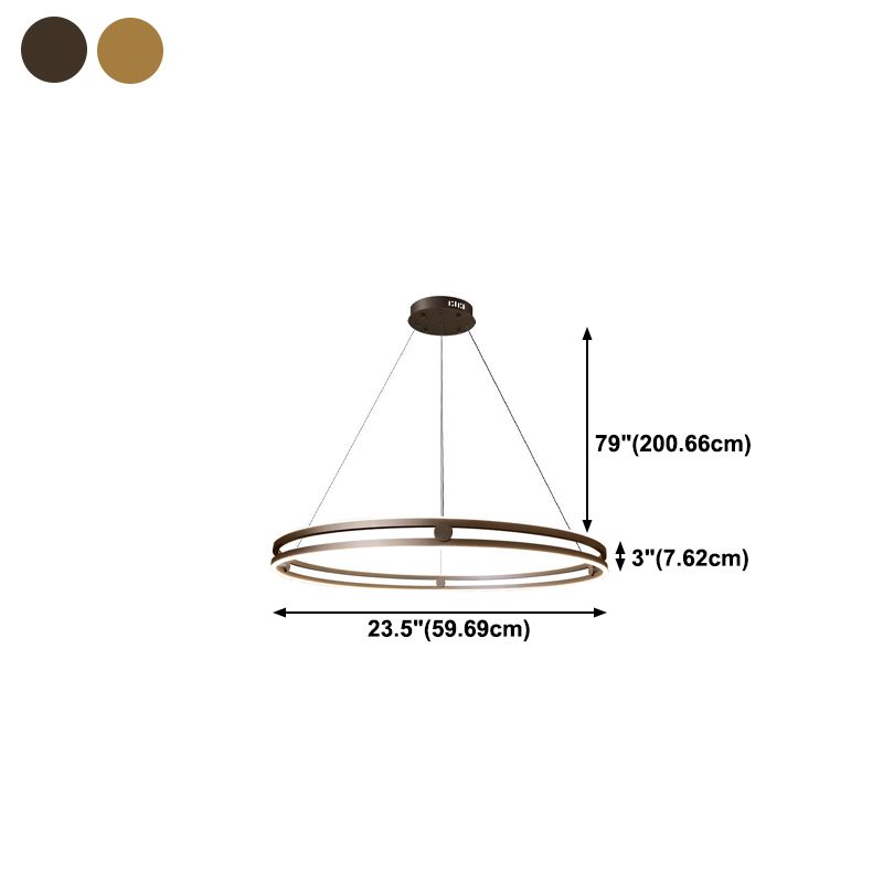 Metal Chandelier Light Fixture Ring Simple LED Ceiling Chandelier Pendant