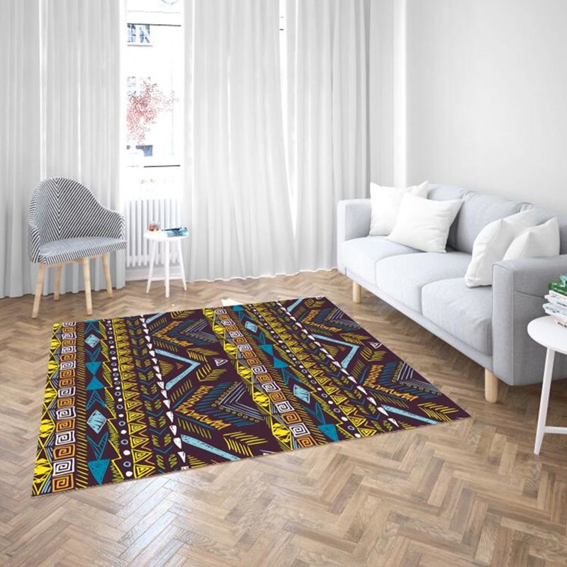 Tappeto di tappeto geometrico multicolore marocchino Syntetics Synthetics Anti-slip Resistente al pet Friendly