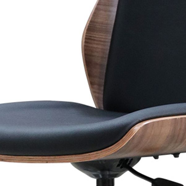 Armless Conference Chair with Chrome Frame Modern Leather Office Chair