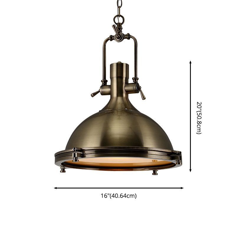 1-Light Swivel Joint Commercial Pendant Lighting Industrial Metal Pendant Light Kit for Living Room