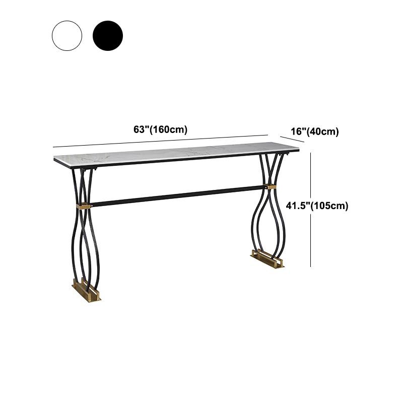 Glam Style Bar Table Artificial Marble 42-inch Height Top Bistro Table