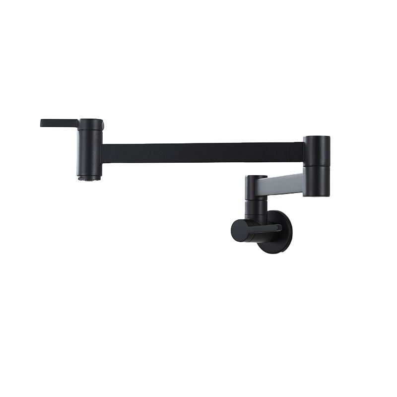 Modern Double Handle Wall Mounted Pot Filler Low Profile Filler