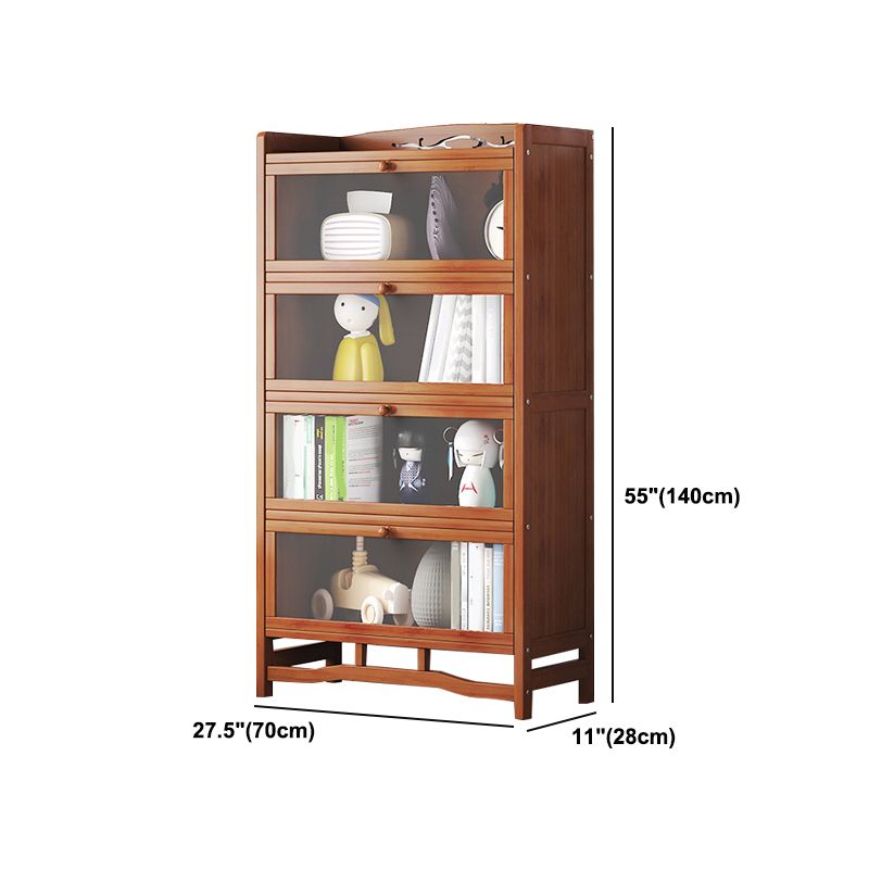 Standard Shelf Bookcase with Doors Modern Bookshelf for Home Office