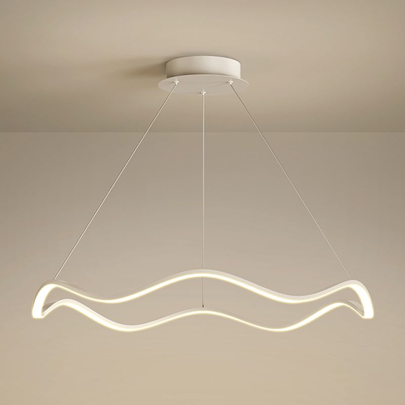 Metal Wave Shape Flush Ceiling Light Modern Style 1 Light Flush Mount Lighting Fixtures