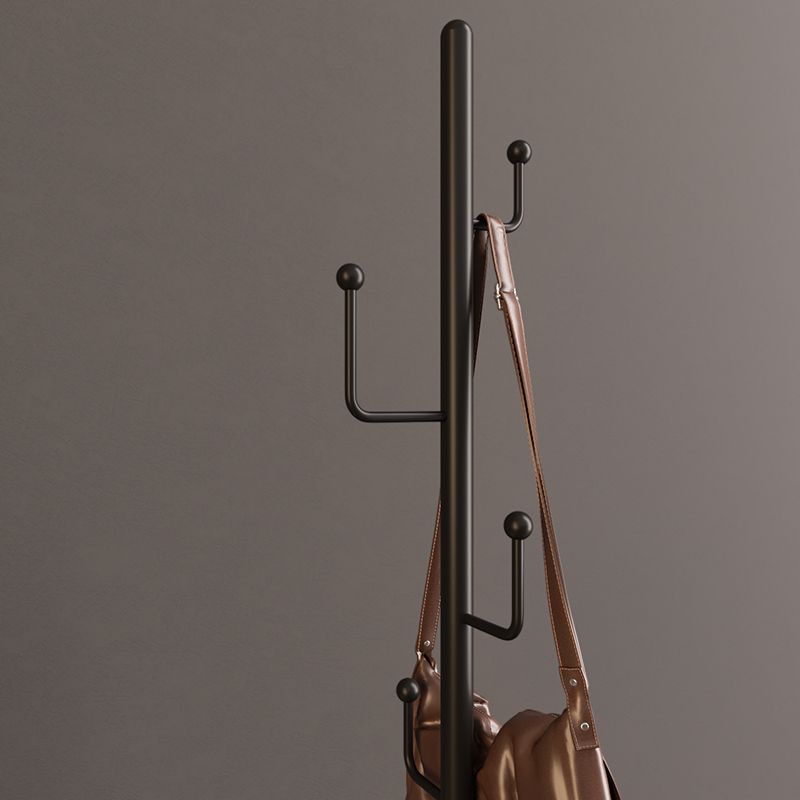 Modern Hall Tree Free Standing Metal Coat Rack With Coat Hooks