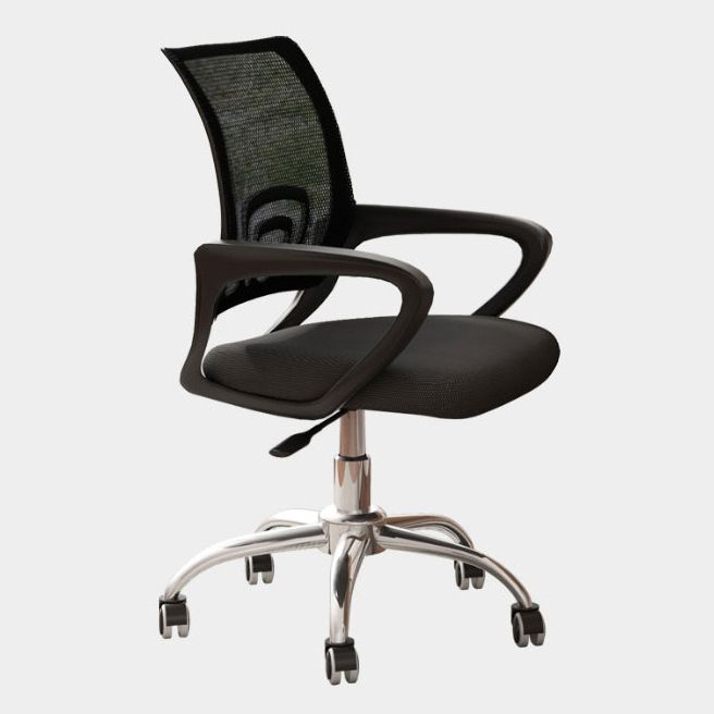 Contemporary Swivel Office Chair Microfiber Desk Mid Back Chair