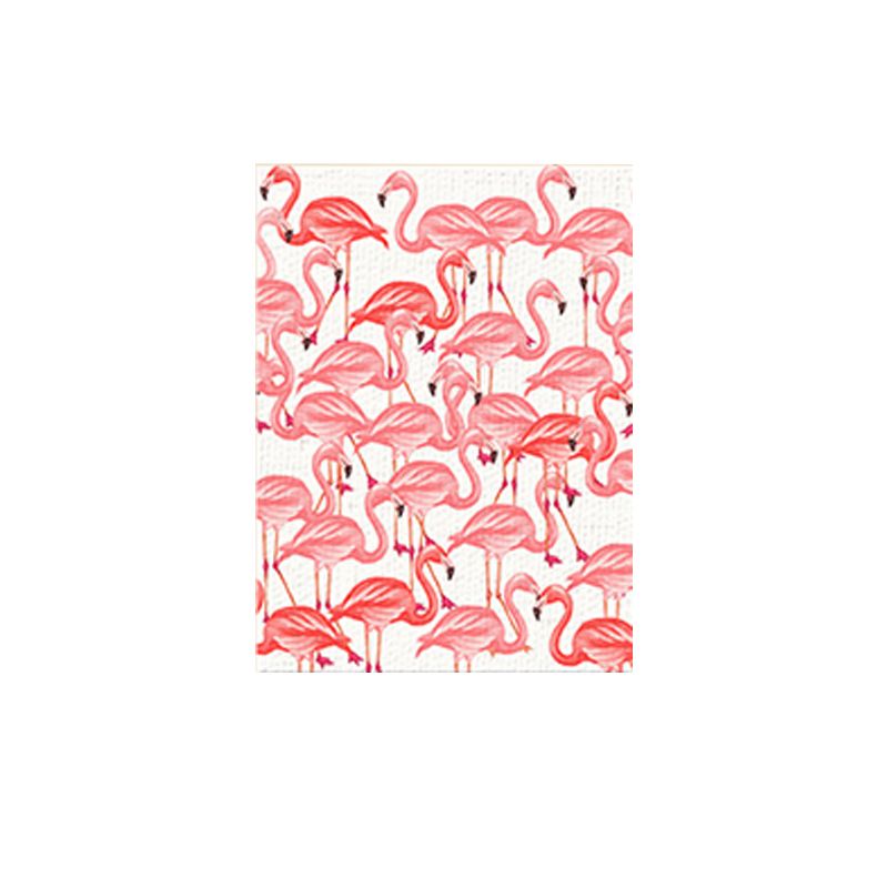 Flamingo Canvas Art Tropical Beautiful Animal Painting Wall Decor in Pink on White