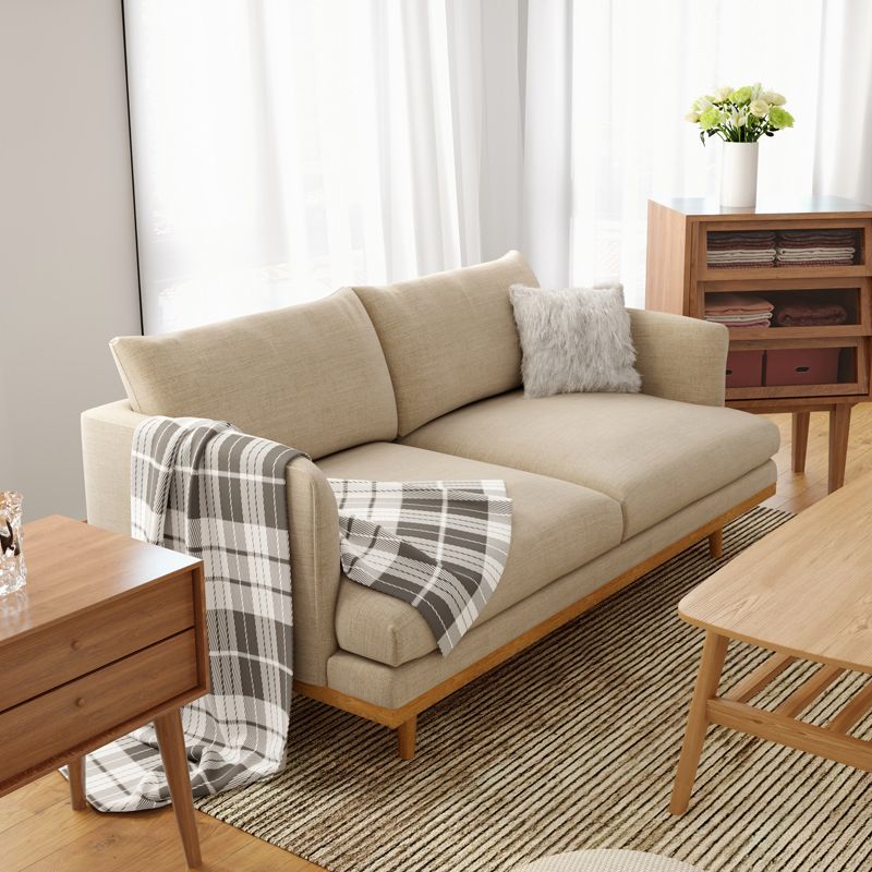 Living Room Cotton 2-seater Sofa Square Arm Standard Seating