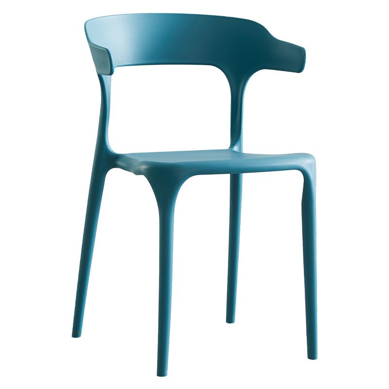 Contemporary Chair Dining Armless Chairs for Kitchen with Plastic Legs