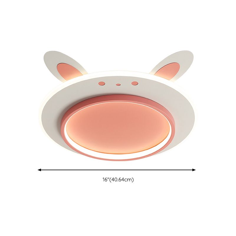 Contemporary Flush Mount Lighting LED Pink Ceiling Light for Foyer