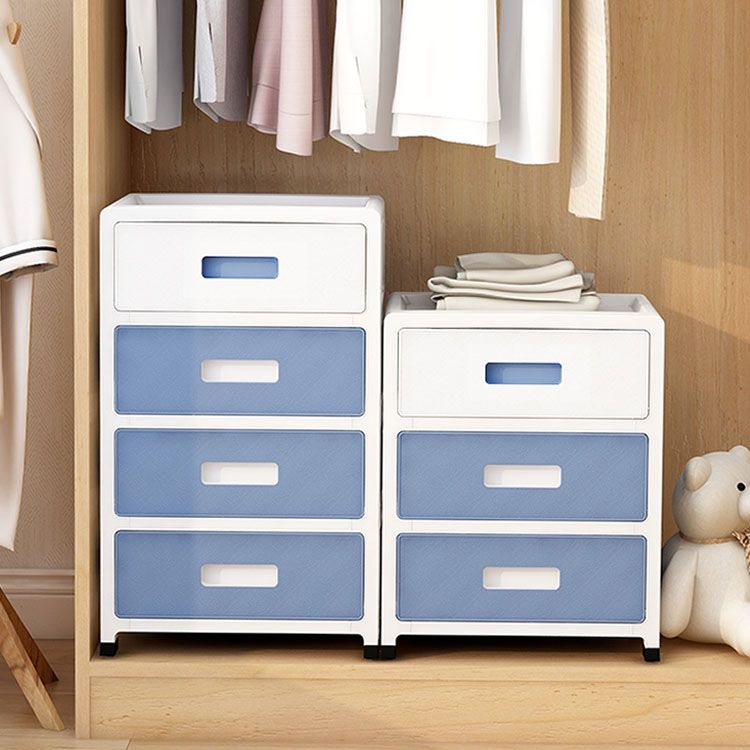 Coastal Cabinet Plastic Drawers Filing Cabinet for Home Office