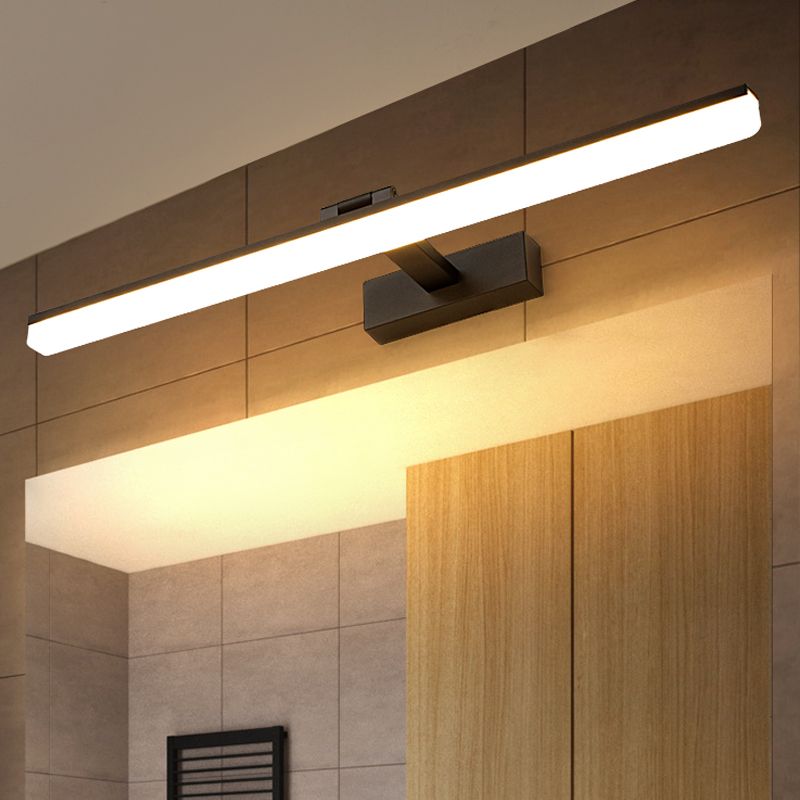 Modern Minimalist Style Elongated Wall Mounted Vanity Lights Aluminum Vanity Wall Light Fixtures for Bathroom