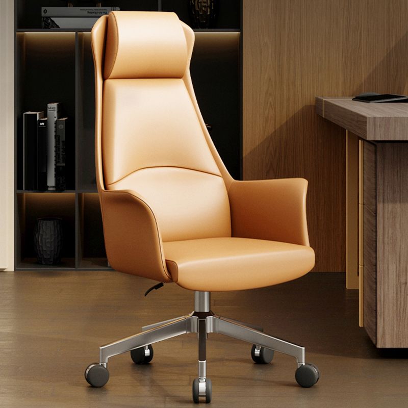 High Back Executive Office Chair Modern Faux Leather Task Chair with Swivel