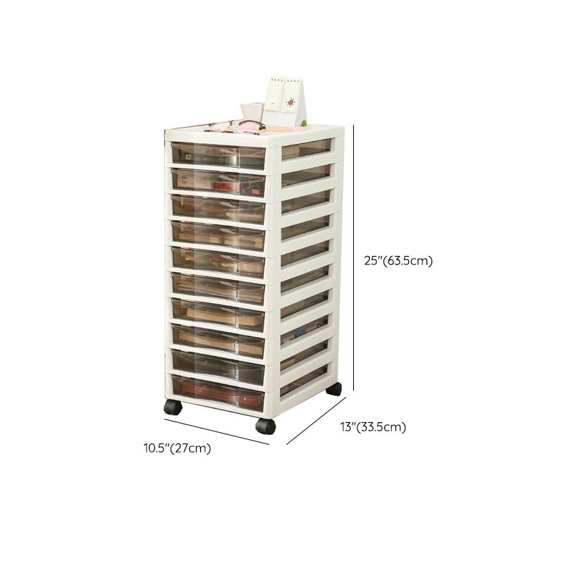 Modern Transparent Filing Cabinet Vertical Plastic Drawers Filing Cabinet