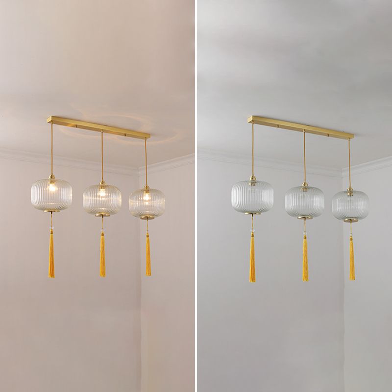 Multi-Light Geometric Pendant Lighting Modern Style Glass Pendant Light Kit