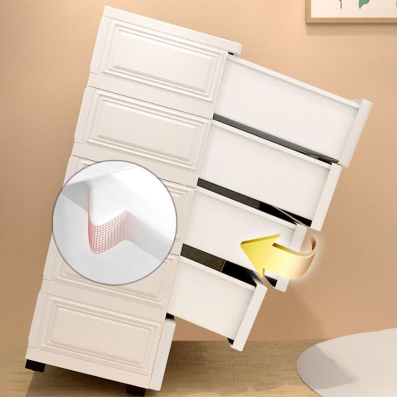 Contemporary Vertical Kids Furniture Plastic Nursery Dresser for Bedroom