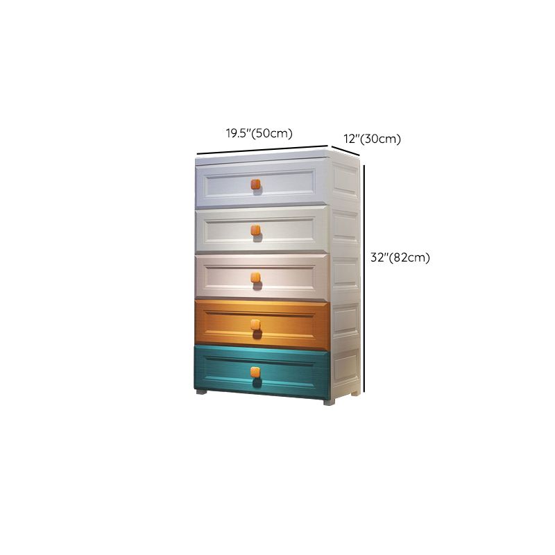 Modernism Vertical Plastic Nursery Dresser with 5/6 Drawers for Bedroom