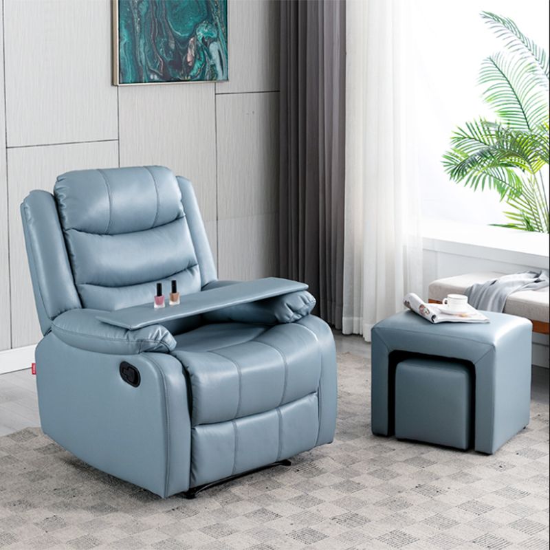 Contemporary Home Theater Recliner Manual-Push Botton Metal Solid Color Indoor