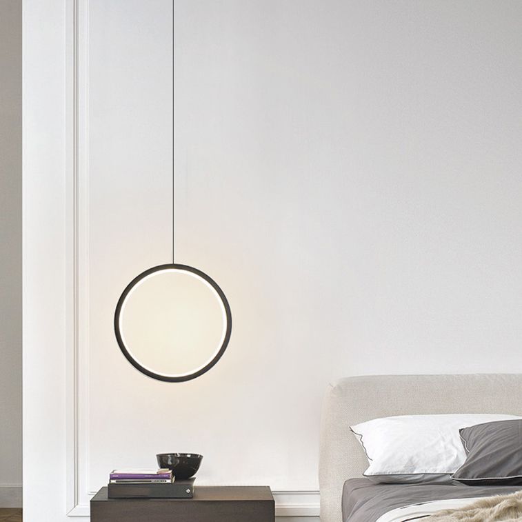 Contemporary Style Circle Shape Pendant Lights Metal Hanging Lamps