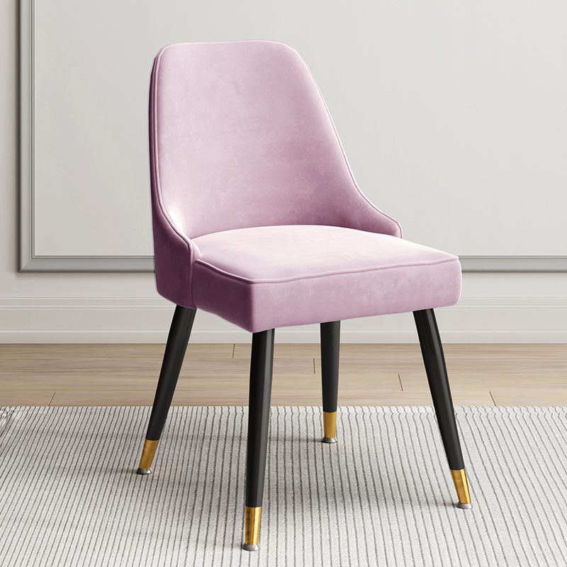 Glam Velvet Side Chair Parsons Upholstered Side Chair for Dining Room