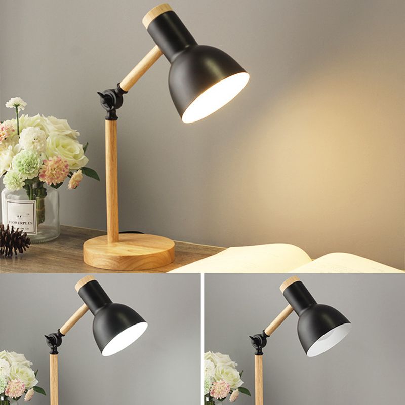 Torchlight Shade Study Light Macaron Metal 1 Head Bedroom Night Table Lamp with Adjustable Joint