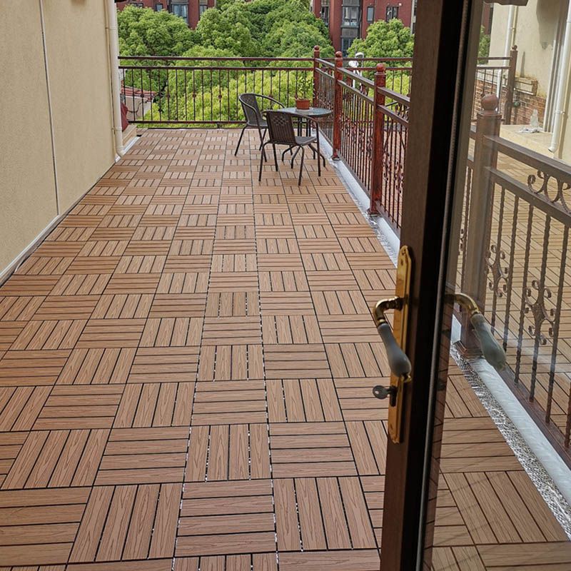 Classical Wood Outdoor Flooring Interlocking Patio Flooring Tiles