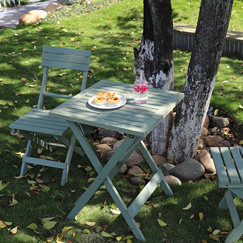 Modern Folding Dining Side Chair Solid Wood Outdoor Bistro Chairs