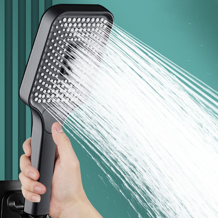 Contemporary Handheld Supercharged Shower Head Square 3 Setting Spray Head