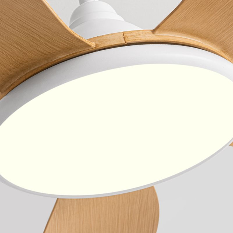 Simple LED Ceiling Fan Lamp Metal Fan Lighting for Living Room