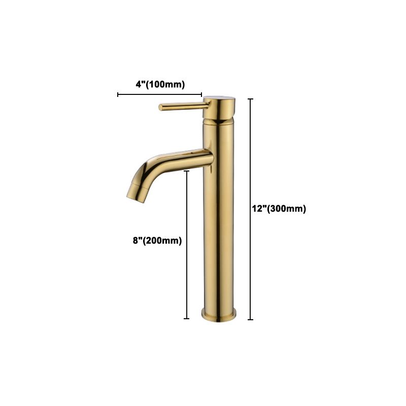 Modern 1-Handle Bathroom Sink Faucet Brushed Gold Vessel Sink Faucet Brass