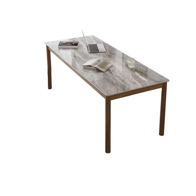 Industrial Style Writing Desk Rectangular Shaped Task Desk in Brown for Office