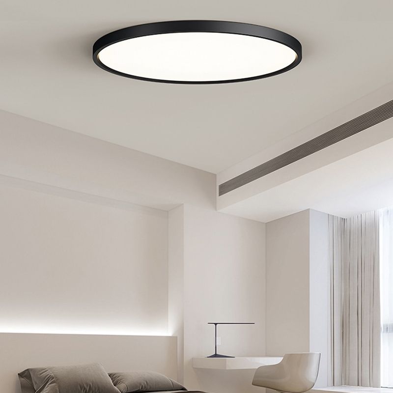 Circular Flush Mount Fixture Modern Metal Flush Light for Living Room