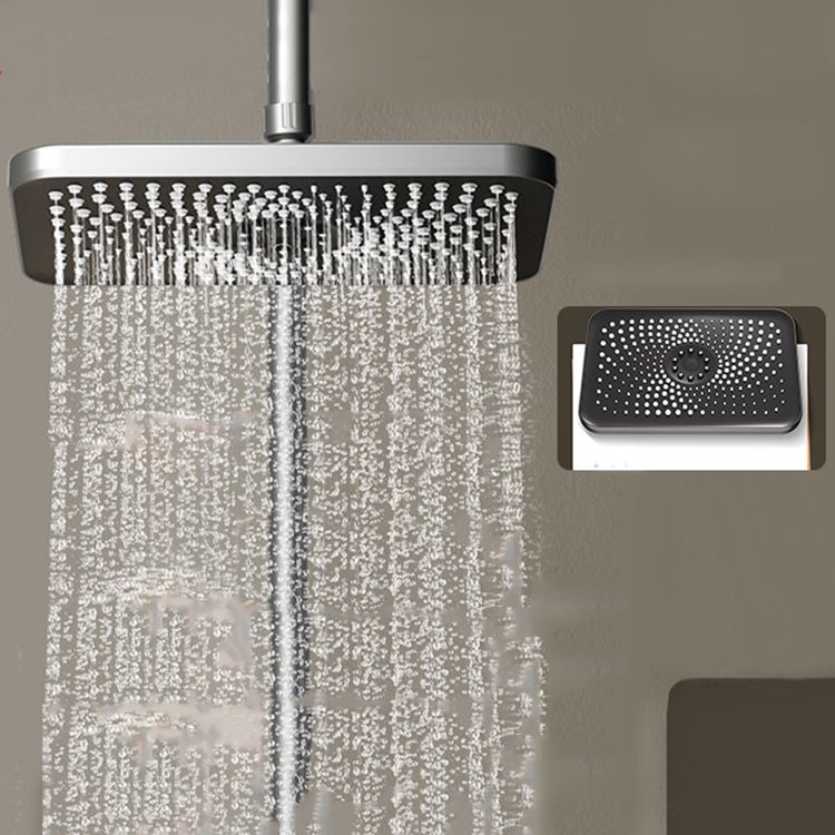 Contemporary Shower Head Combo Standard Spray Pattern Rectangle Large Shower Head