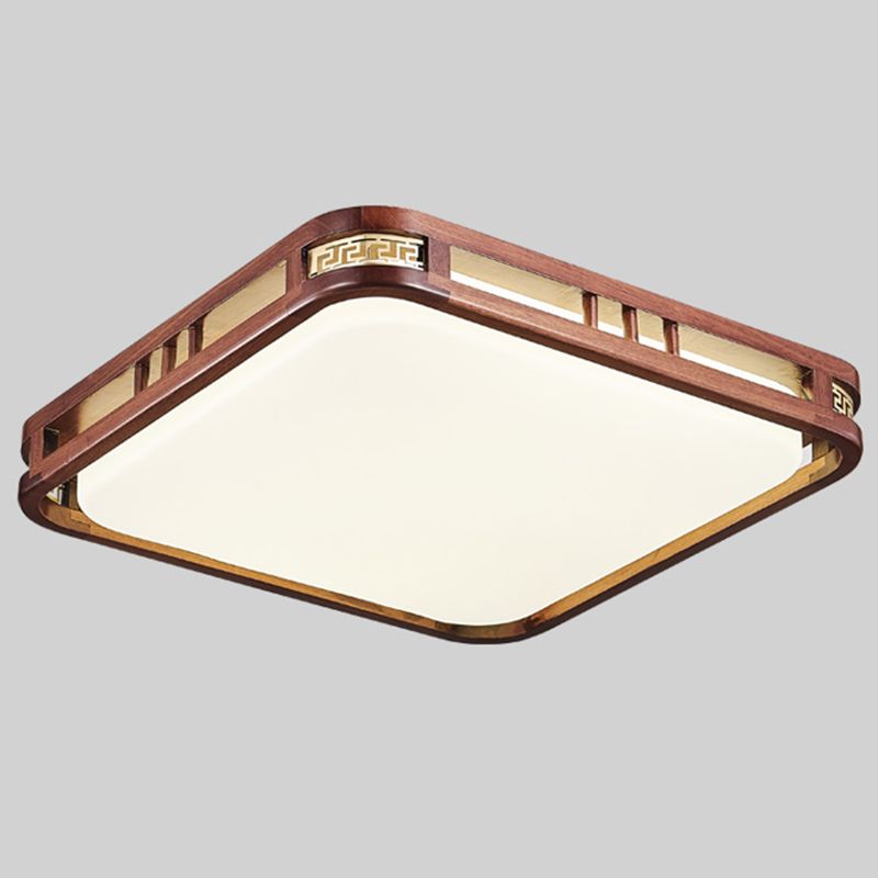 Minimalist Wood Flush Mount 1-Light LED Flush Mount Ceiling Light for Living Room