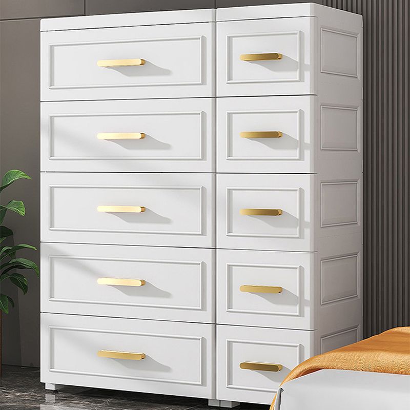 Contemporary Plastic Armoire Cabinet Bedroom Youth Armoire with wheels