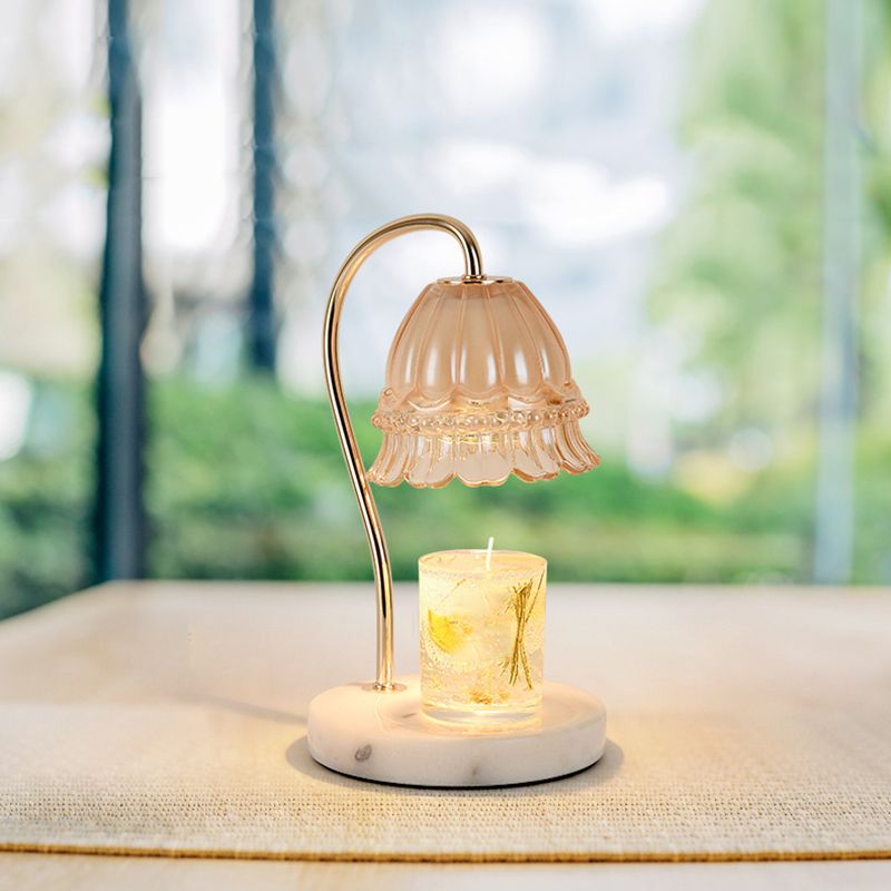 Goldtischlampe Aromatherapie Schmelzen Wachsschisch -Lampe für Schlafzimmer (ohne Aromatherapie)