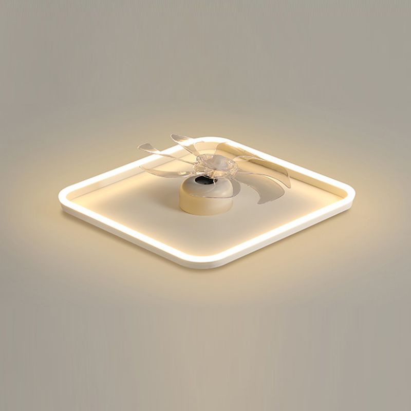 White LED Fan with Light 7-Blade Modernism Ceiling Fan for Living Room