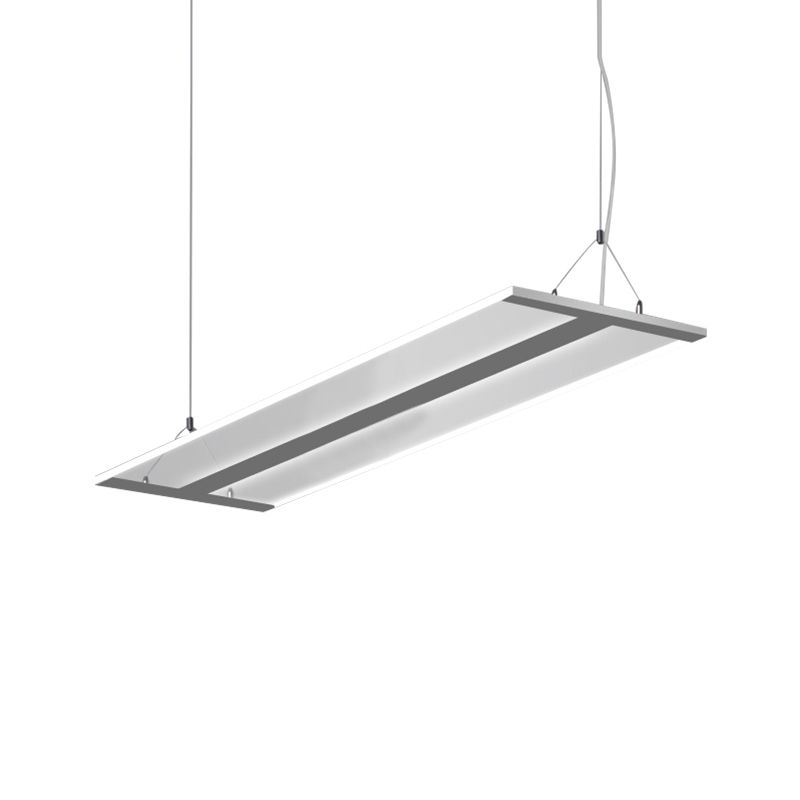 Ultra Slim Acrylic LED Light Fixture Modern Single Light Black/White Ceiling Lamp in Warm/White Light, 35.5"/47" Wide