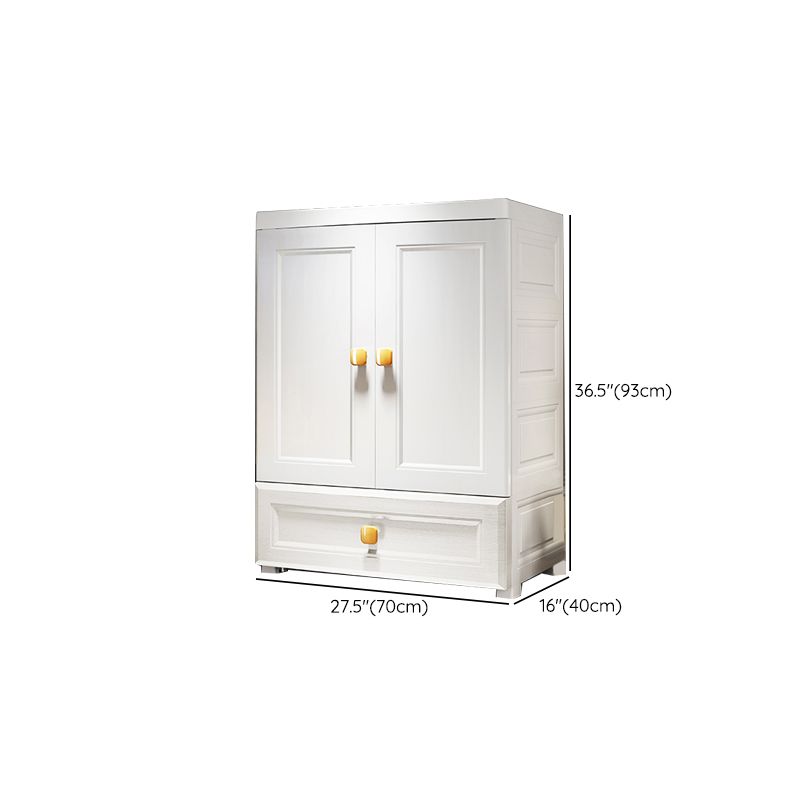 Contemporary Wardrobe Armoire Plastic Wardrobe Closet with Door