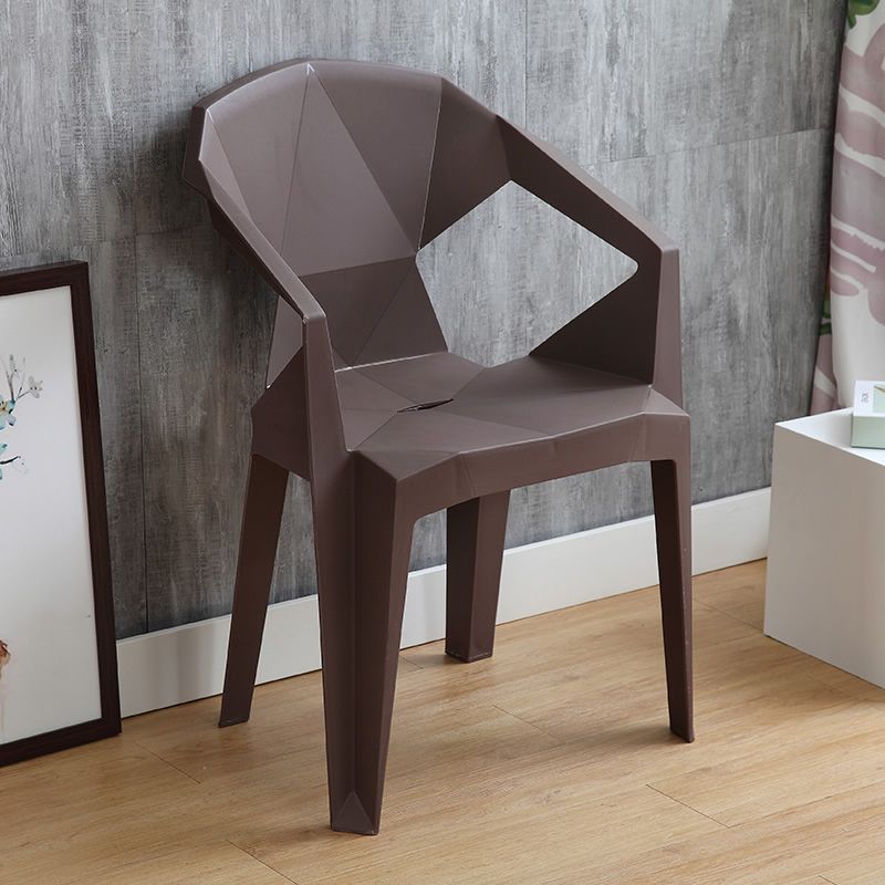 Nordic Chairs Dining Arm Chairs for Kitchen with Plastic Legs