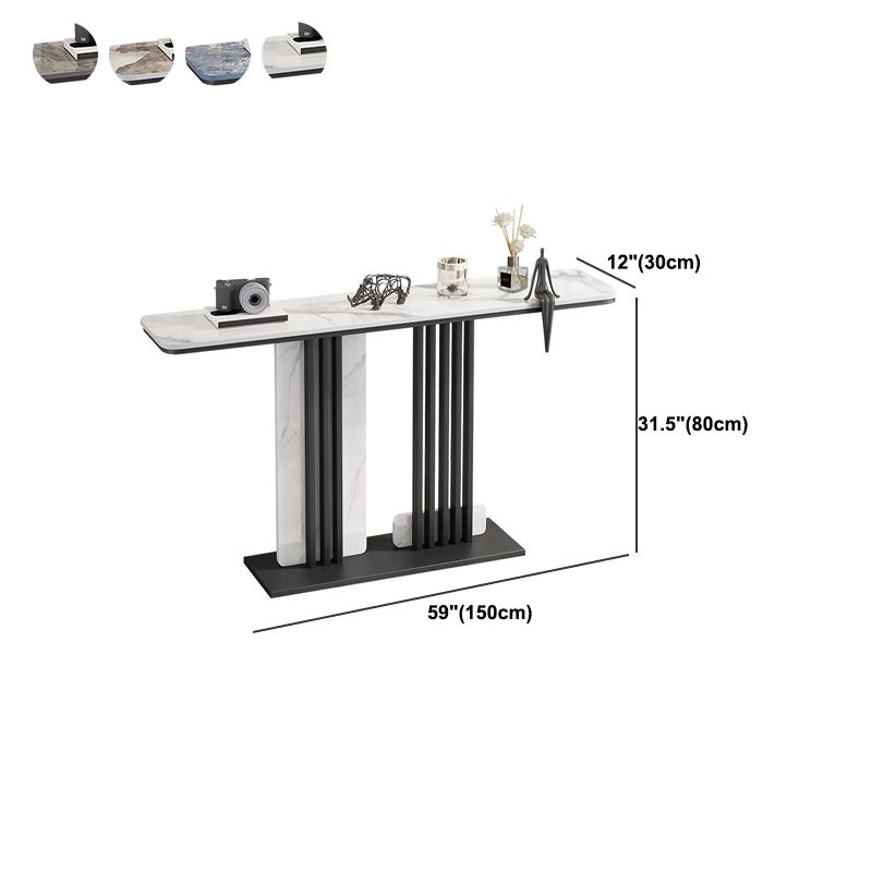 Contemporary Slate Sofa Table Scratch Resistant Stain Resistant Console Table