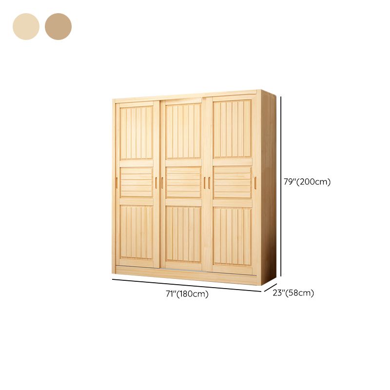 Modern Wardrobe Armoire Solid Wood Wardrobe Closet With Doors