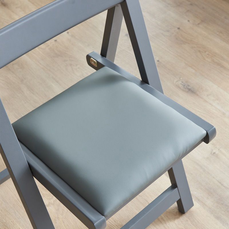 Nordic Style Wood Chair Open Back Dining Side Chair for Dining Room in Gray