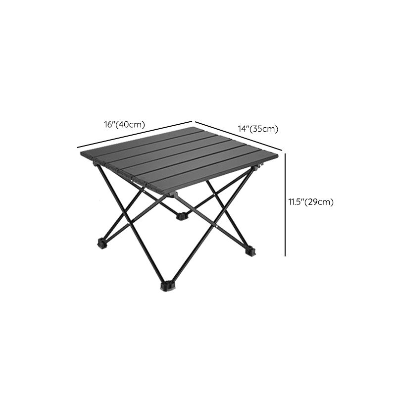 Black Rectangle Removable Camping Table Contemporary Aluminum Camping Table